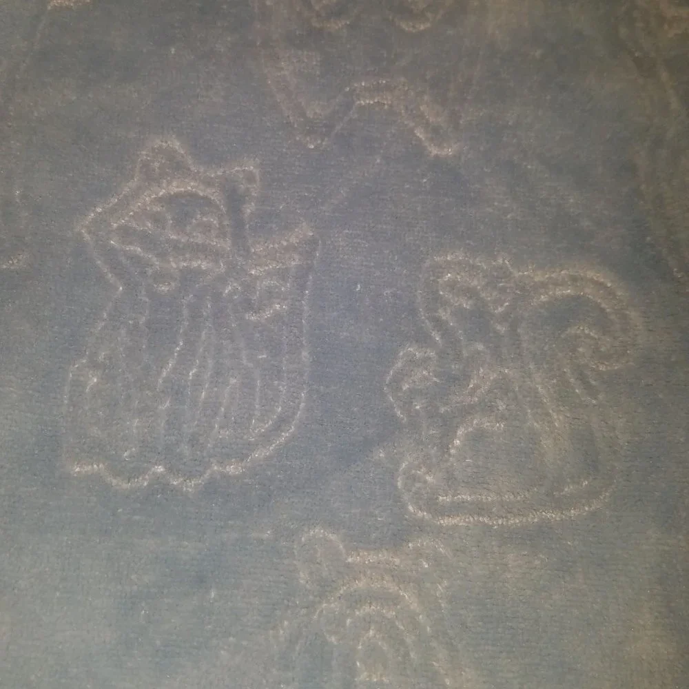 Baby Thro Blue Embossed Blanket Forest Animals Bear Deer Raccoon Rabbit
